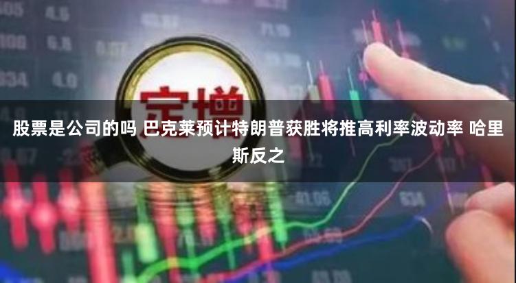 股票是公司的吗 巴克莱预计特朗普获胜将推高利率波动率 哈里斯反之